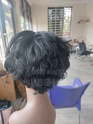 Lace Front Wig Styled in a Pixie Cut.
