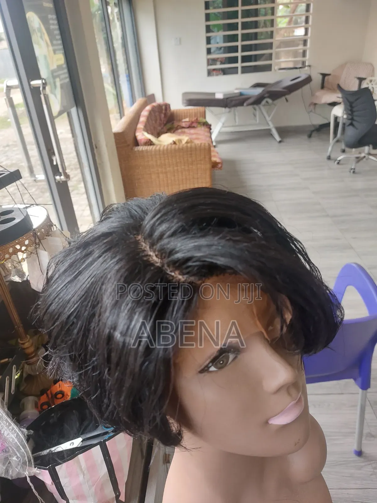 Lace Front Wig Styled in a Pixie Cut.