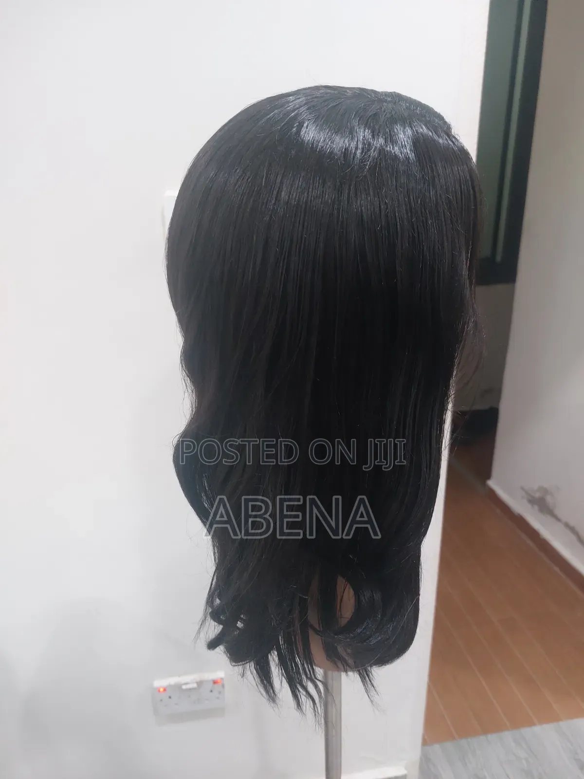 Wavy Black Lace Front Wig Styled With a Side Part