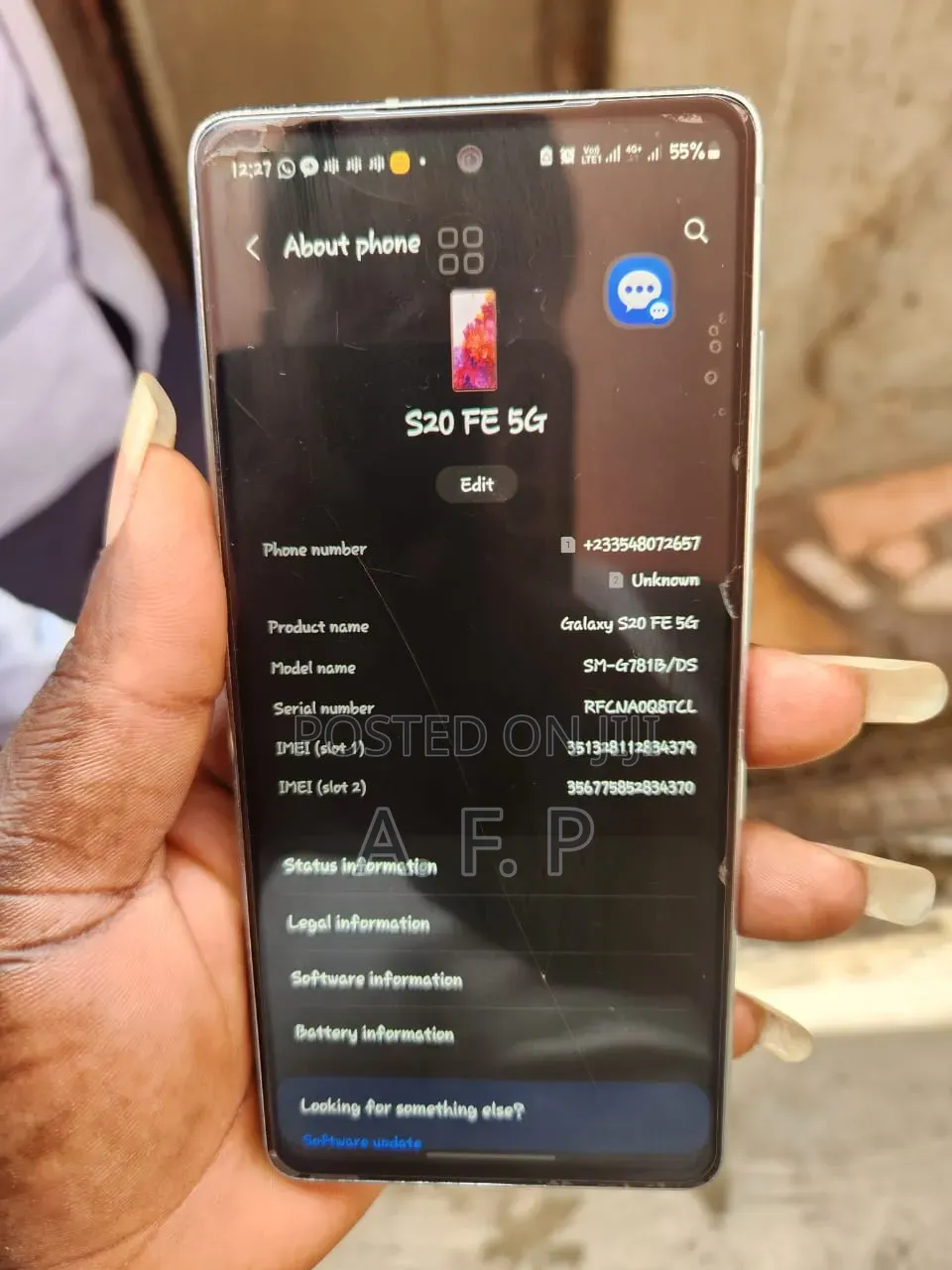 Samsung Galaxy S20 FE 128 GB Blue