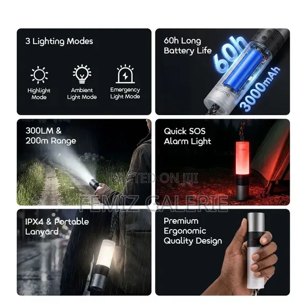 Oraimo Torchgo Portable Compact Powerful Flashlight - 2in1 Box