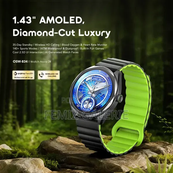 Oraimo Watch Nova 2r 1.43" Amoled 35-Day Standby Smart Watch