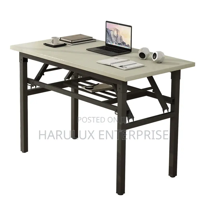 Foldable Office Desk – 120cm, Strong Metal Frame