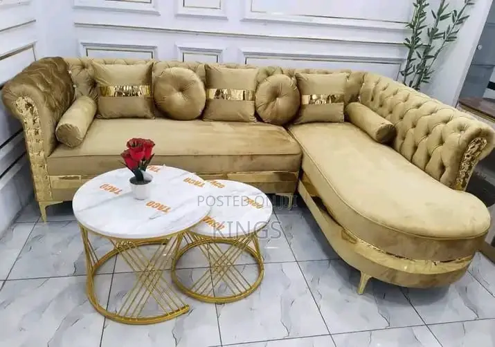Luxury Living Room L-Shape Sofa (Pay on Delivery)