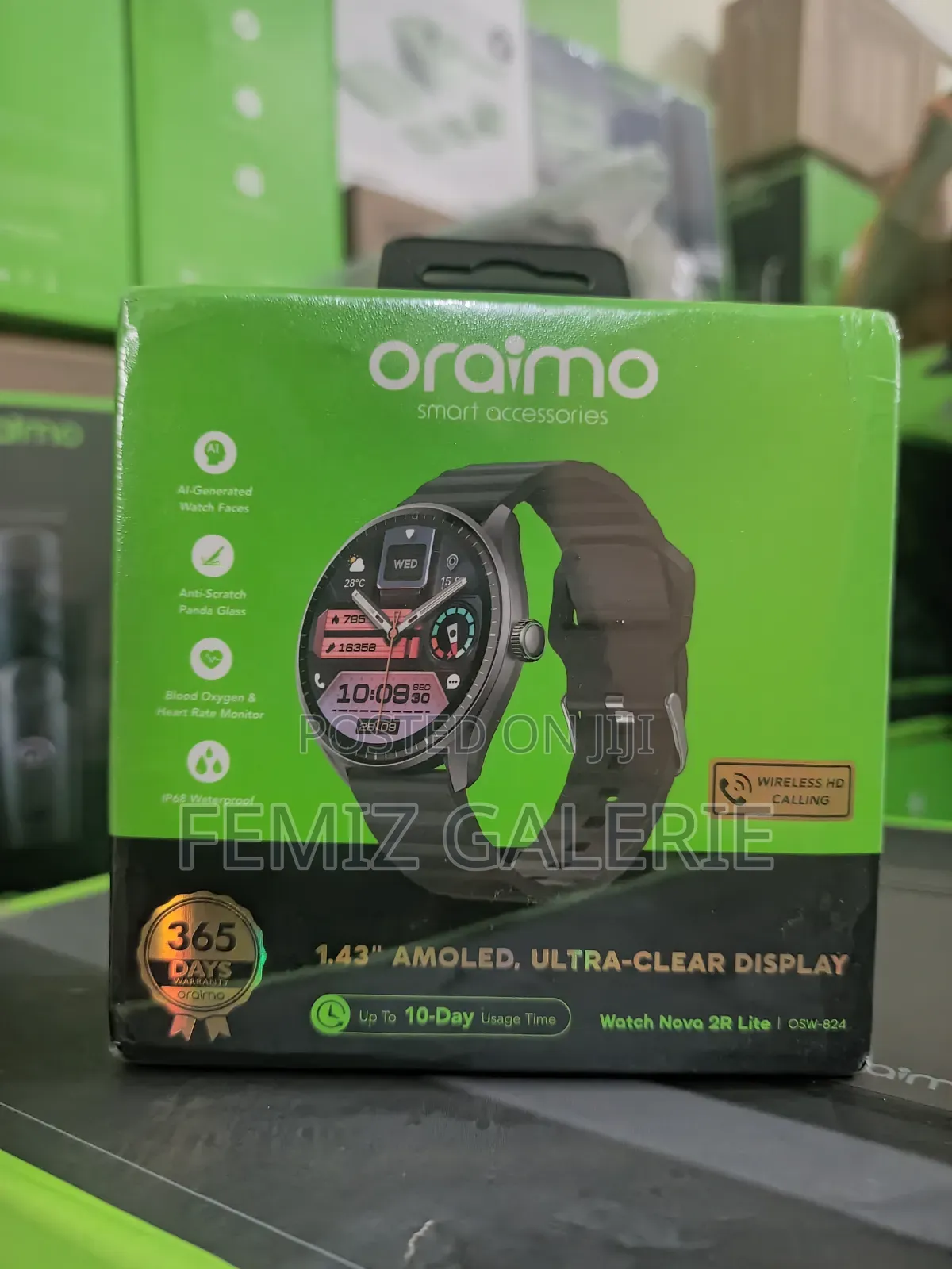 Oraimo Watch Nova 2r Lite 1.43" Amoled 30-Day Standby Smart Watch