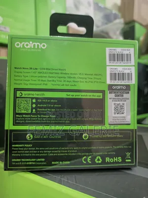 Oraimo Watch Nova 2r Lite 1.43" Amoled 30-Day Standby Smart Watch