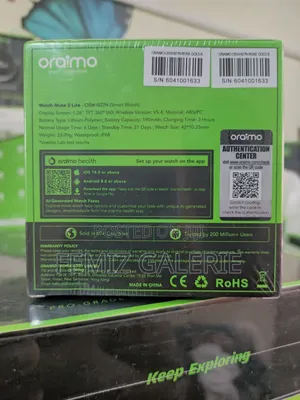 Oraimo Watch Muse 2 Lite 1.26'' Ip68 Chic Versatile Smart Watch