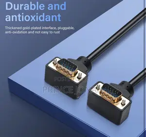 Right Angle Vga Cable 15 Pin Full Hd 1080p High Resolution 1.5m