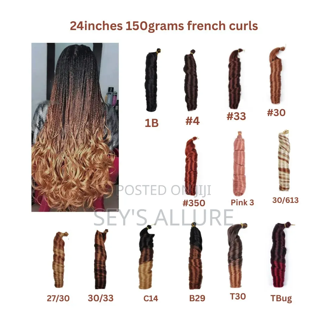 24inches And 12inches French Curls