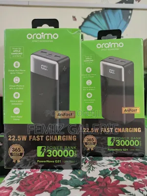 Oraimo Powernova Q31 30000mah 22.5w Fast Charging Power Bank