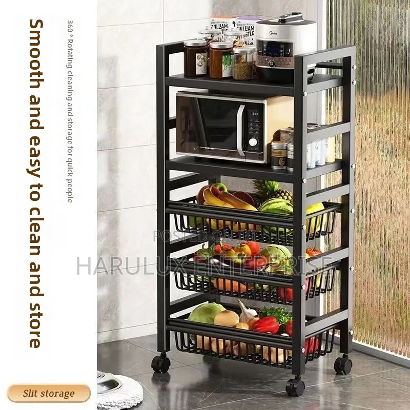 5-Tier Kitchen Storage Rack – 127×50×33cm
