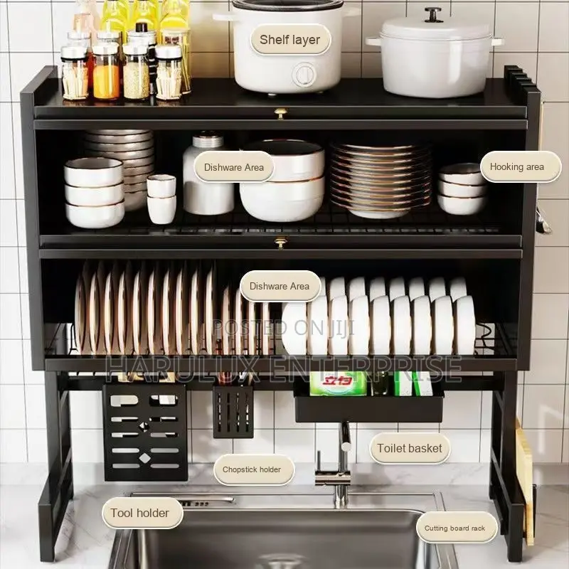 Kitchen Storage Dish Rack – 85×95×30cm 649