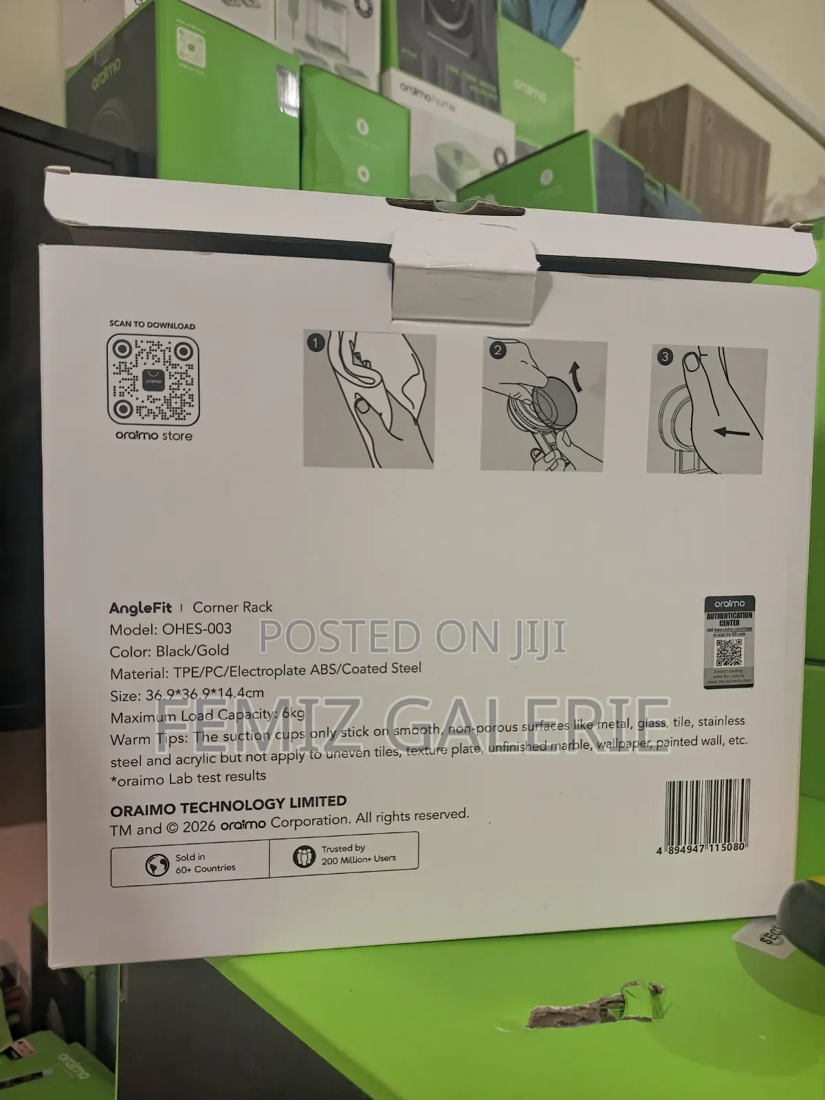Oraimo Anglefit Rustproof-tool-free-corner-rack