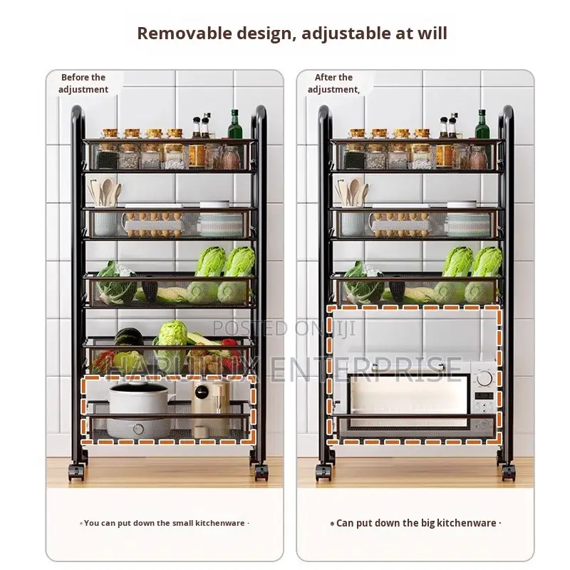 Multi-Tier Kitchen Storage Rack – 102×44cm