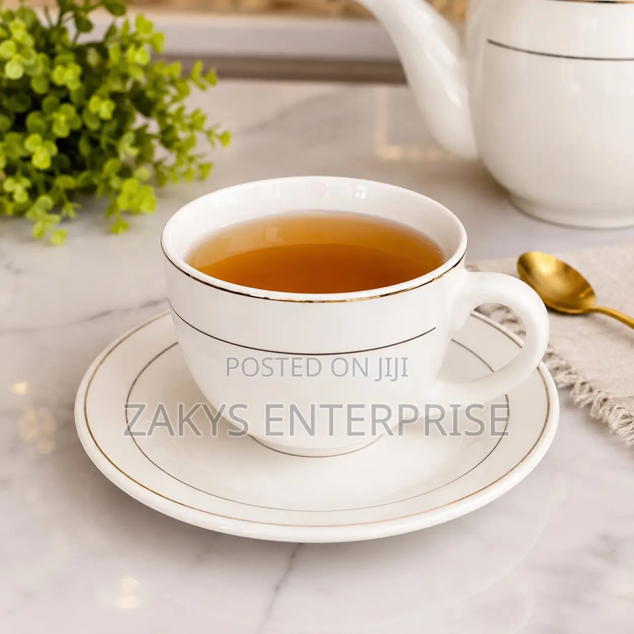 Tea Mug Saucer 8pcs