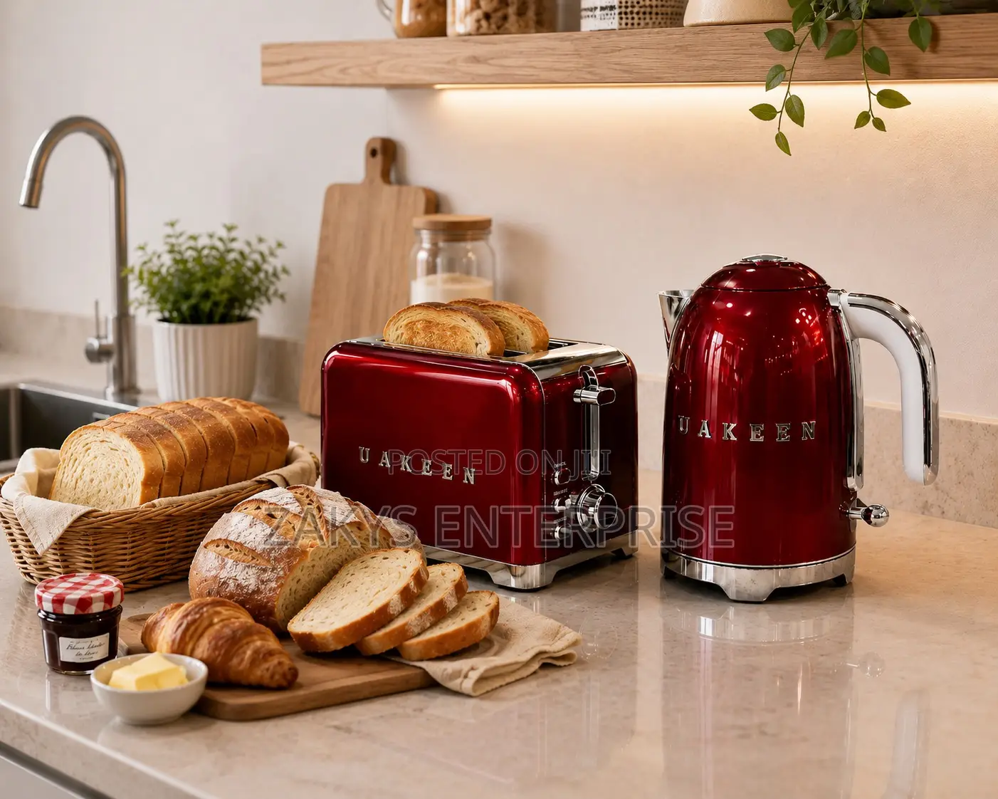 Uakeen Germany Kettle Toaster Set