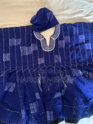 Navy Blue Batakari With Head Piece
