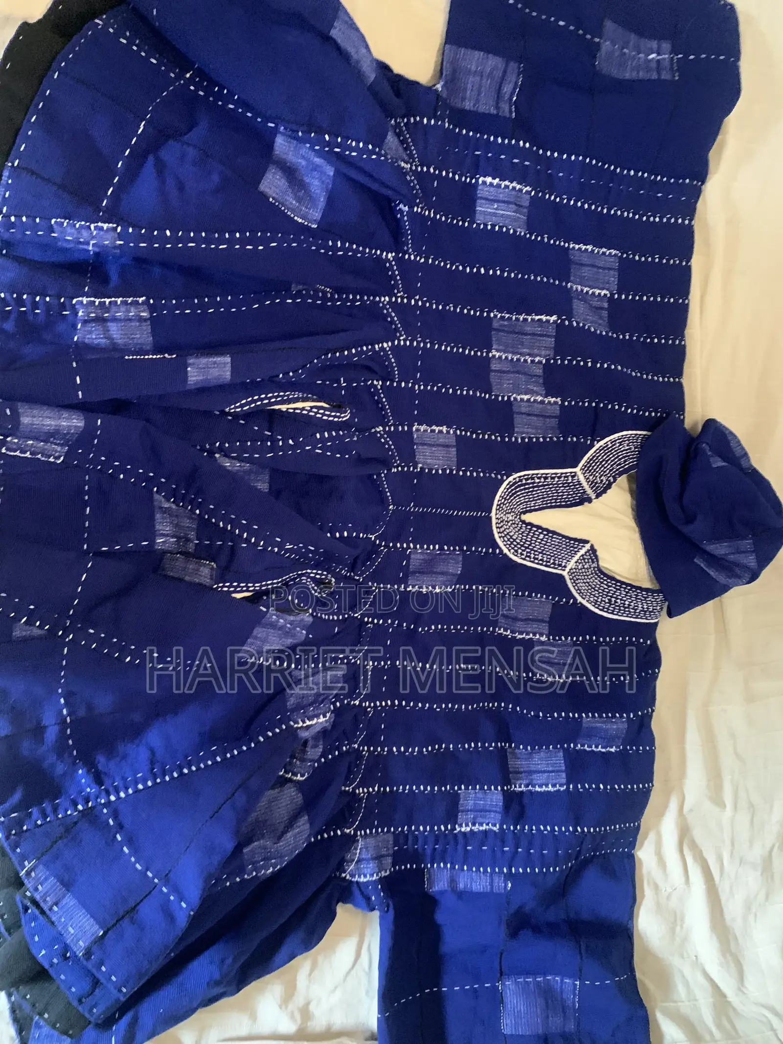 Navy Blue Batakari With Head Piece