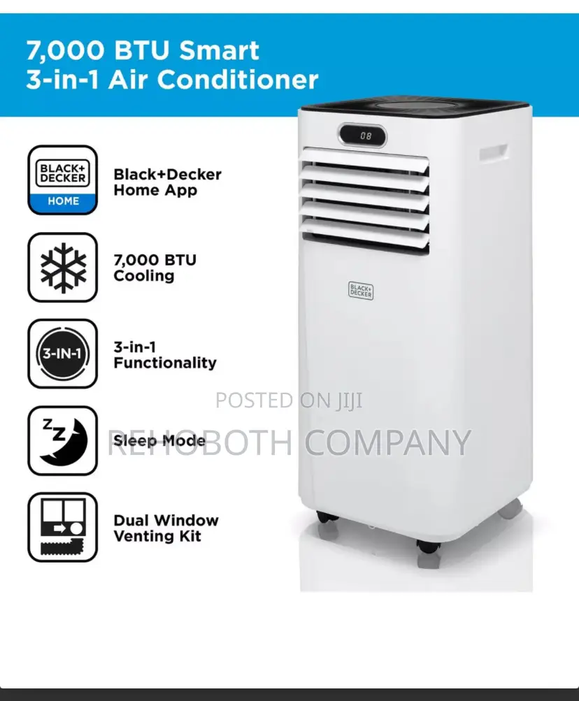 Black+Decker Bxac40024gb 7000 Btu 3-in-1 Smart Air Conditioner