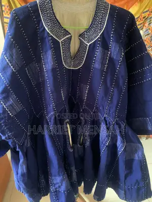 Navy Blue Batakari With Head Piece