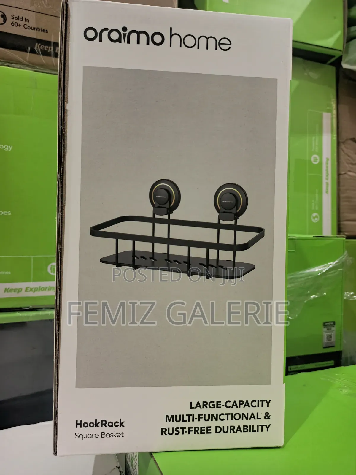Oraimo Hookrack Square Basket Suction Storage Rack