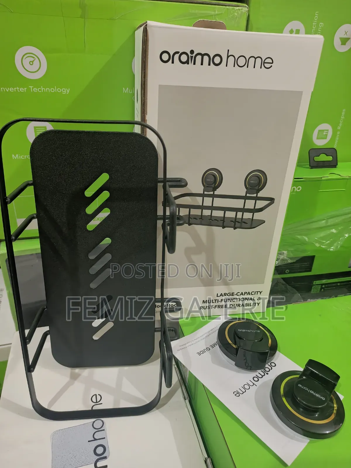 Oraimo Hookrack Square Basket Suction Storage Rack