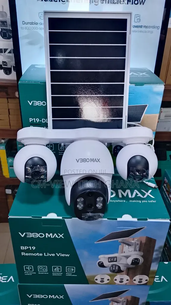 V380max 3lens 4g Solar Camera 6mp Human Tracking 2way Audio