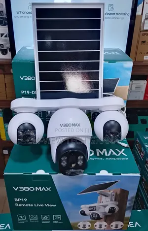 V380max 3lens 4g Solar Camera 6mp Human Tracking 2way Audio