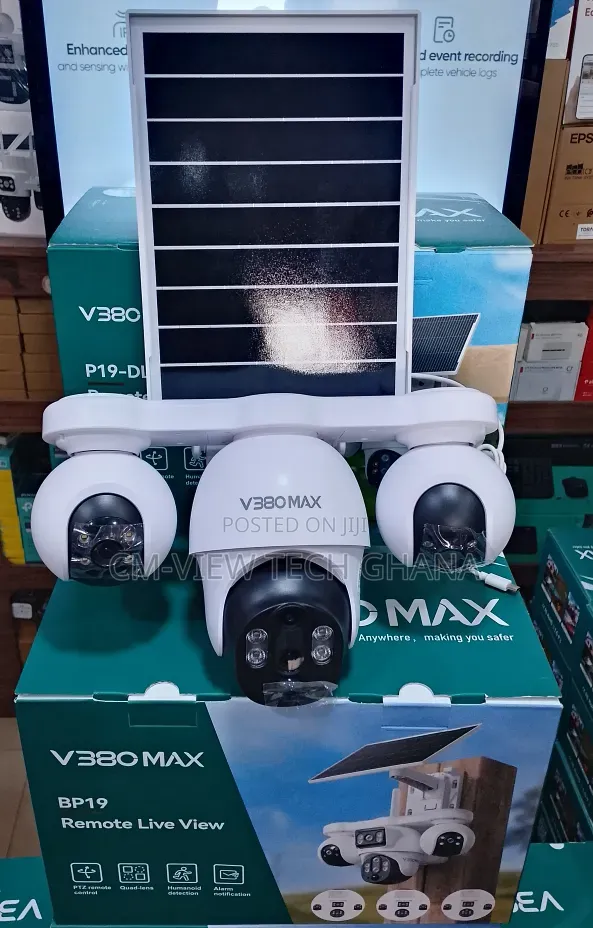 V380max 3lens 4g Solar Camera 6mp Human Tracking 2way Audio