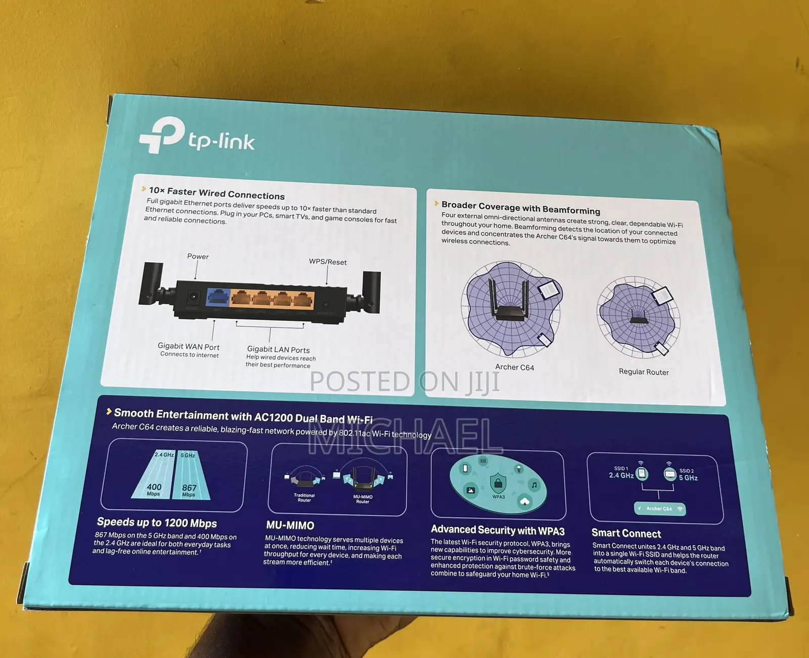 Tp-Link Archer C64 Ac1200 Dual-Band Gigabit Wi-Fi Router