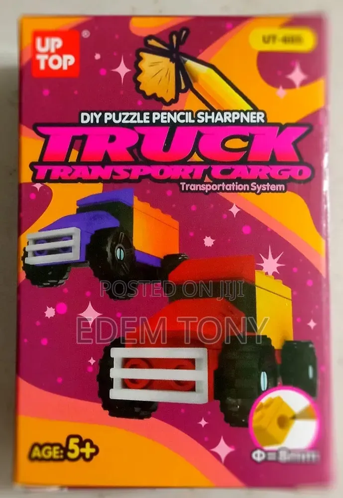 Up Top Ut-605 Diy Puzzle Pencil Sharpener (Truck Transport Cargo)-1pc