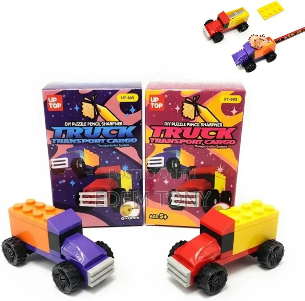 Up Top Ut-605 Diy Puzzle Pencil Sharpener (Truck Transport Cargo)-1pc