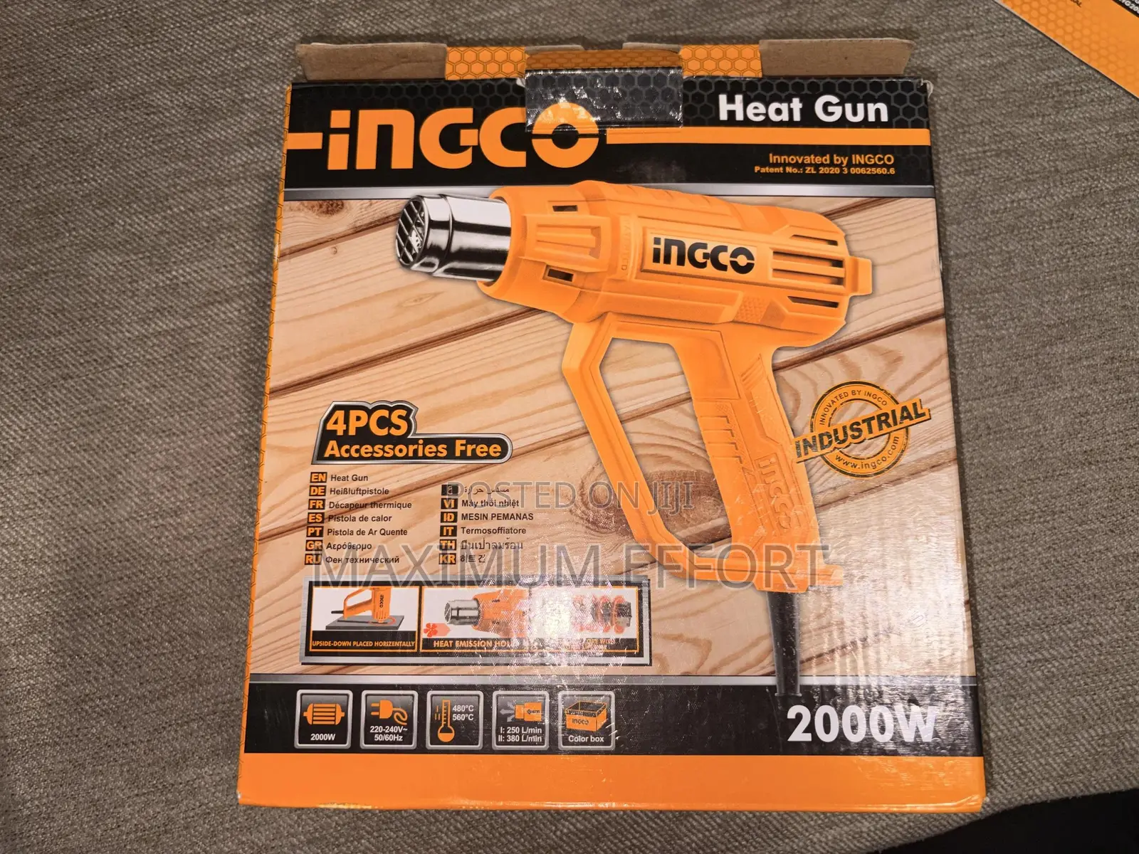 Strong, Efficient Heavy Duty Ingco Heat Gun 2000w With Accessories