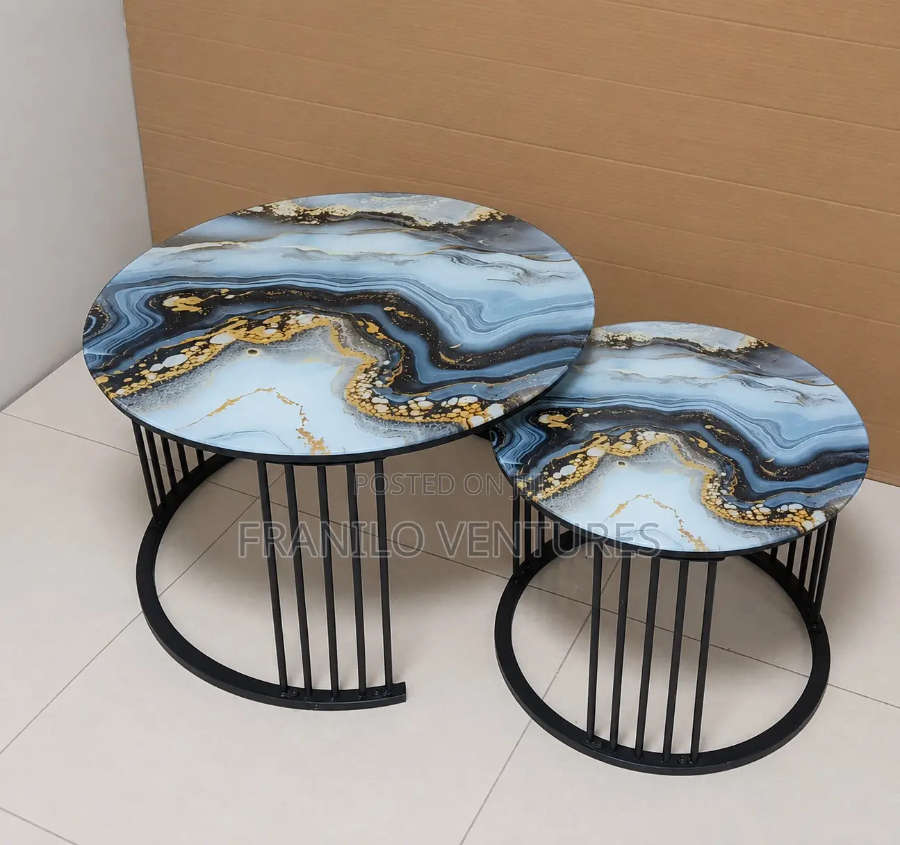 2 Piece Marble Center Tables