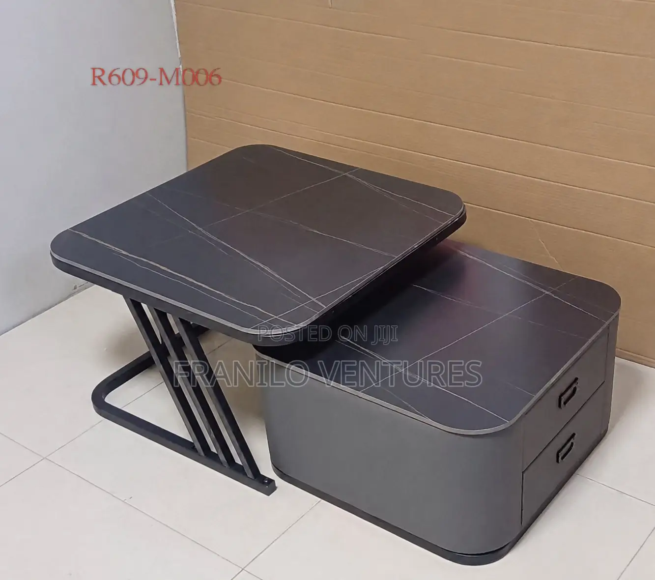 2 in 1 Nested Center/ Coffee Table Set With Drawers.