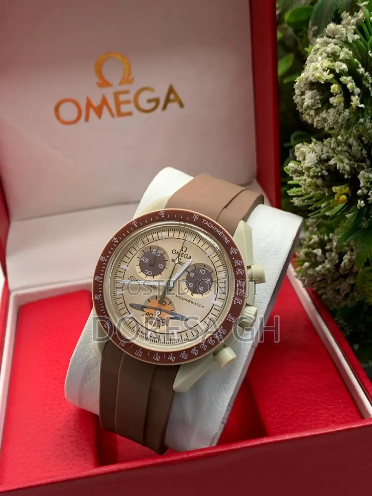 Omega Chronograph Watch With Silicone Strap –Modern Everyday Timepiece
