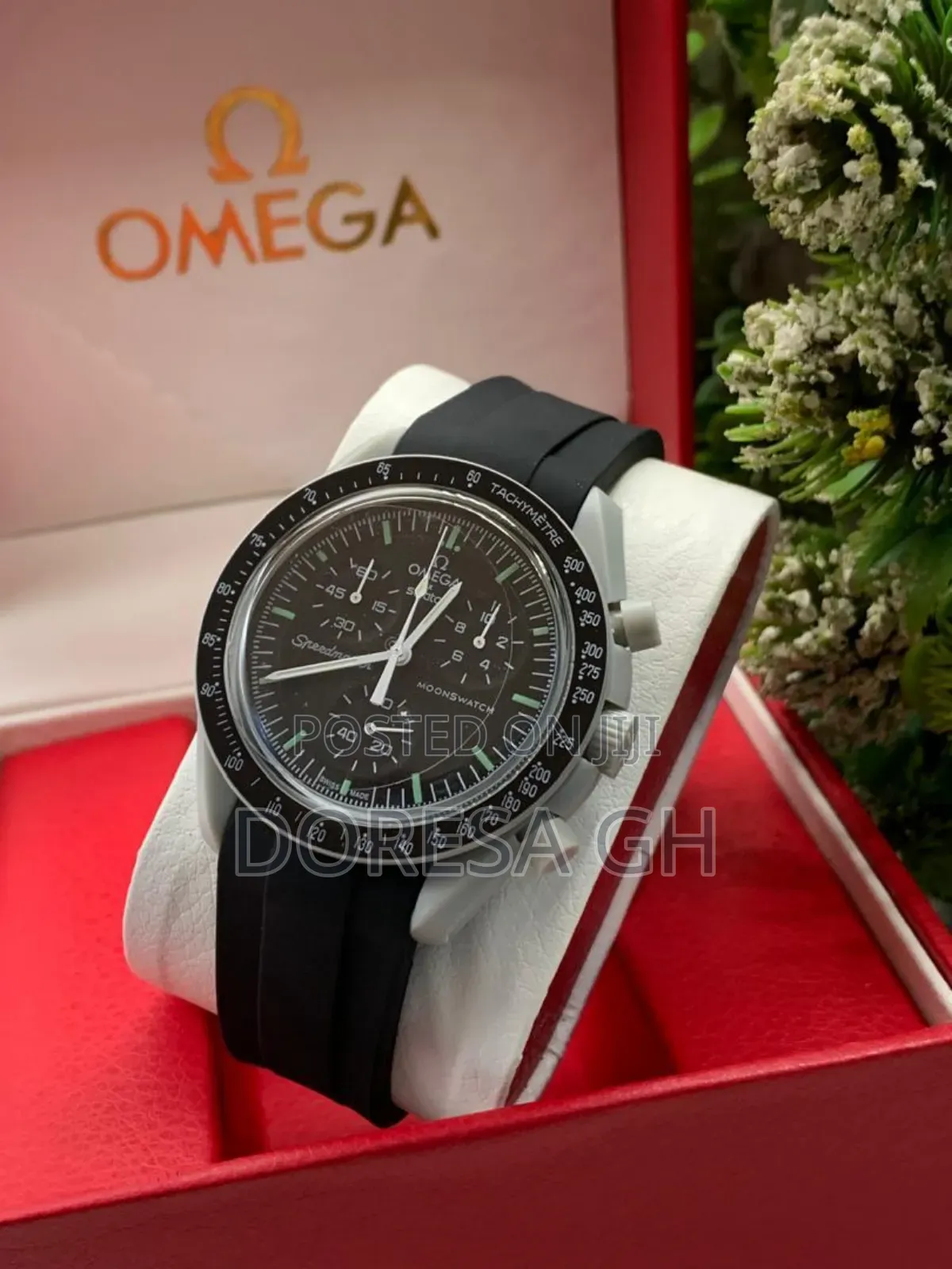 Omega Chronograph Watch With Silicone Strap –Modern Everyday Timepiece