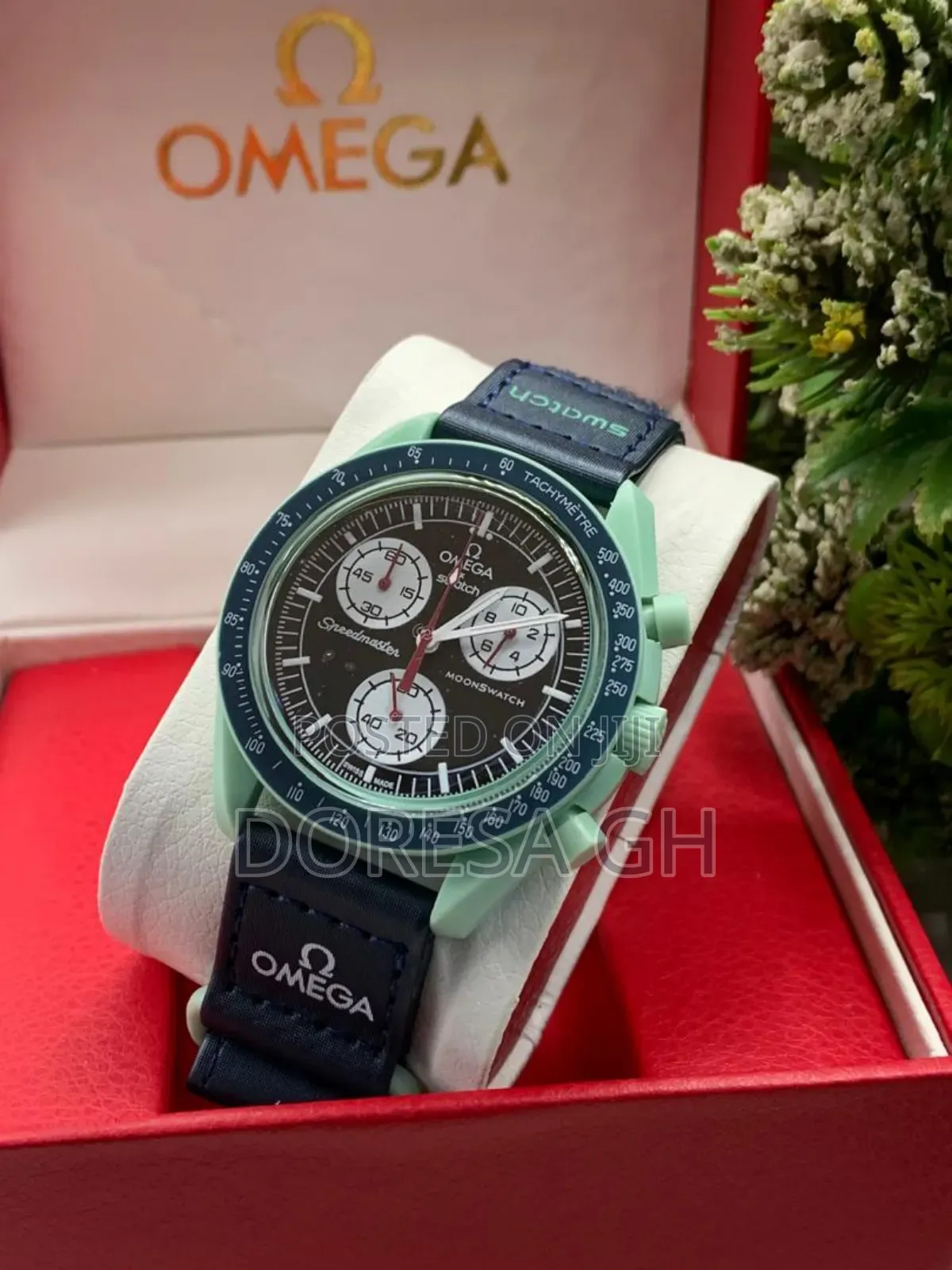 Omega Chronograph Watch With Silicone Strap –Modern Everyday Timepiece