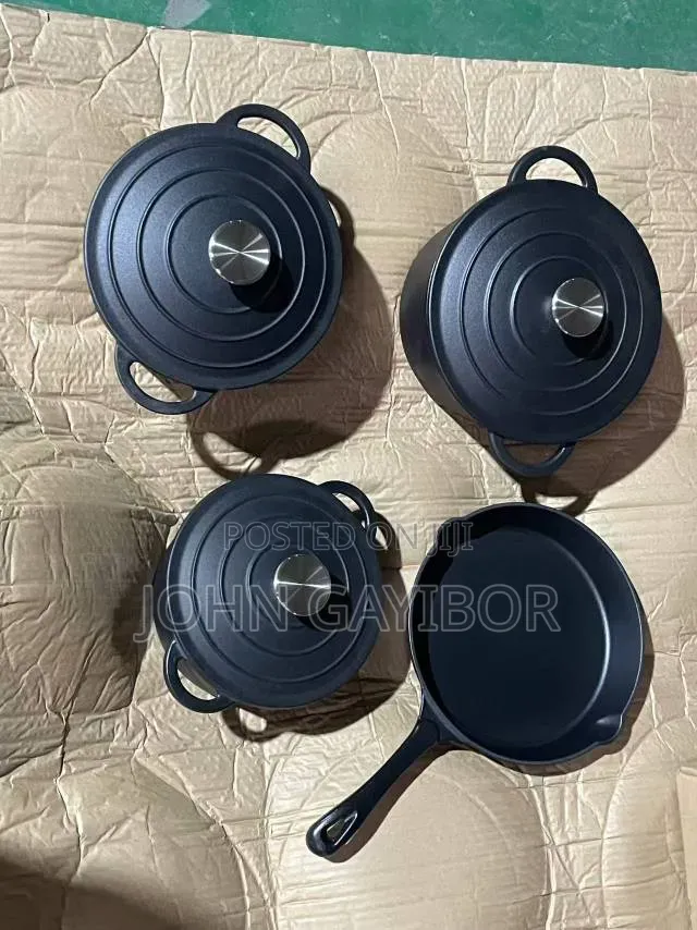 7pcs / 4 Set Colored Enamel Ceramic Cast Iron Cookware Set