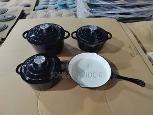 7pcs / 4 Set Colored Enamel Ceramic Cast Iron Cookware Set