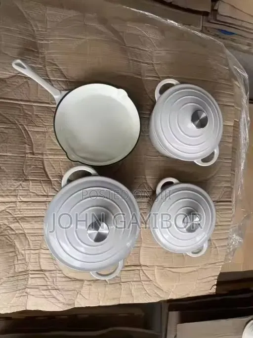 7pcs / 4 Set Colored Enamel Ceramic Cast Iron Cookware Set