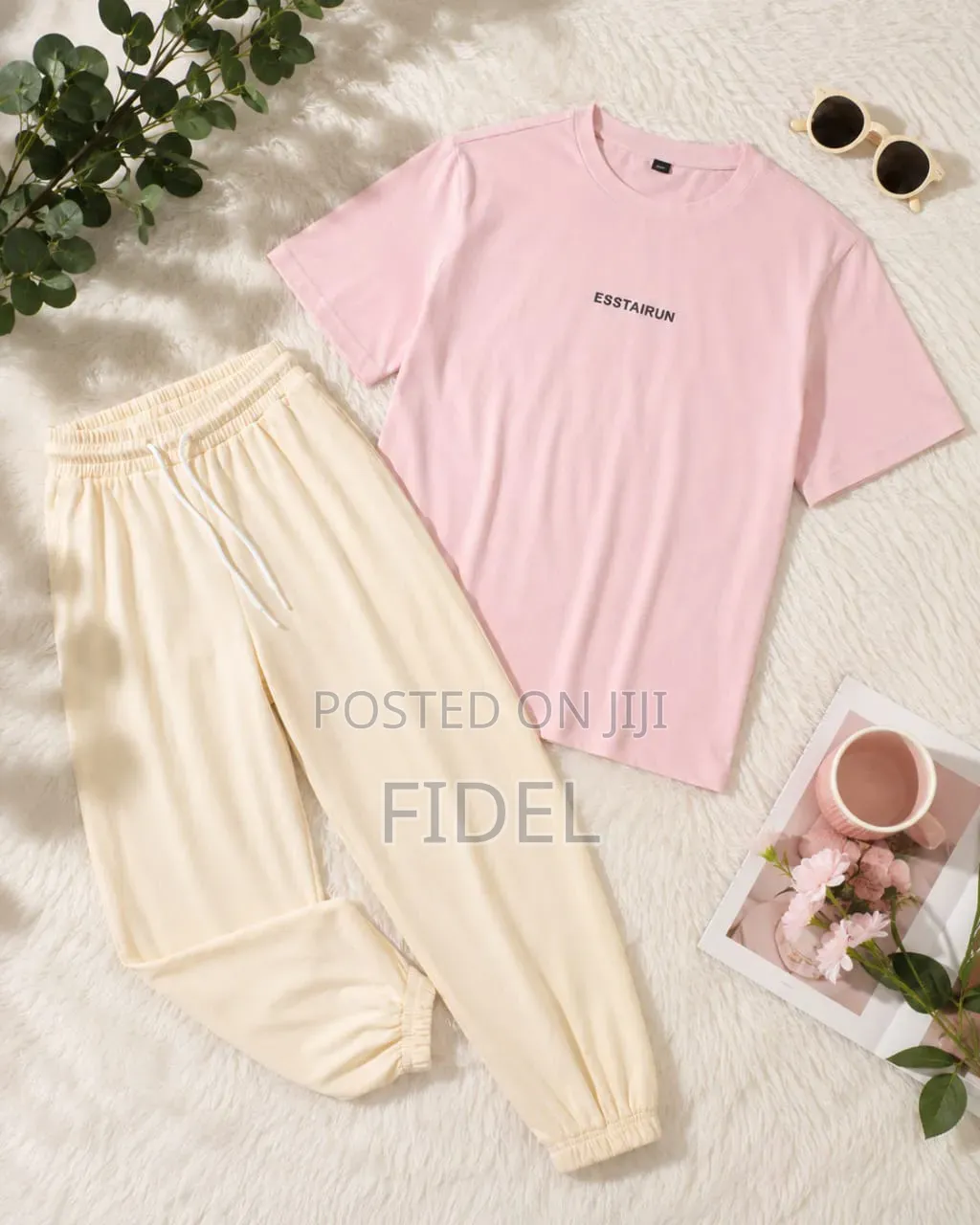 Trendy Unisex Kids 2-Piece Outfit – Cotton Top Polycotton Shorts