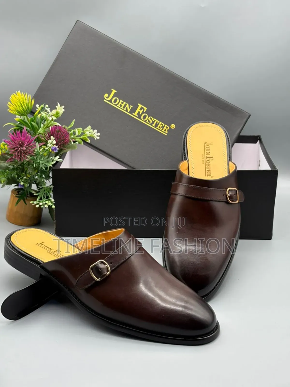Coffee Brown John Forster Stylish Men's Half Shoes Size 39 -46