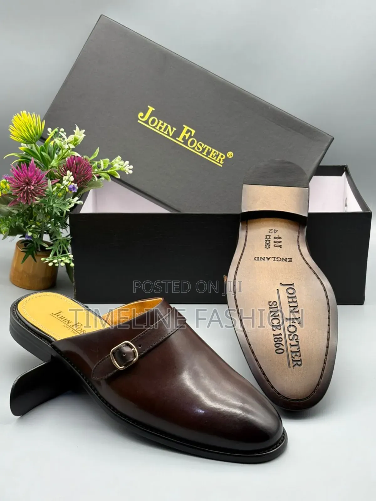 Coffee Brown John Forster Stylish Men's Half Shoes Size 39 -46