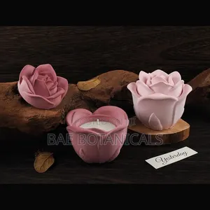 Gypsum Mold of Rose Shaped Jar With Lid