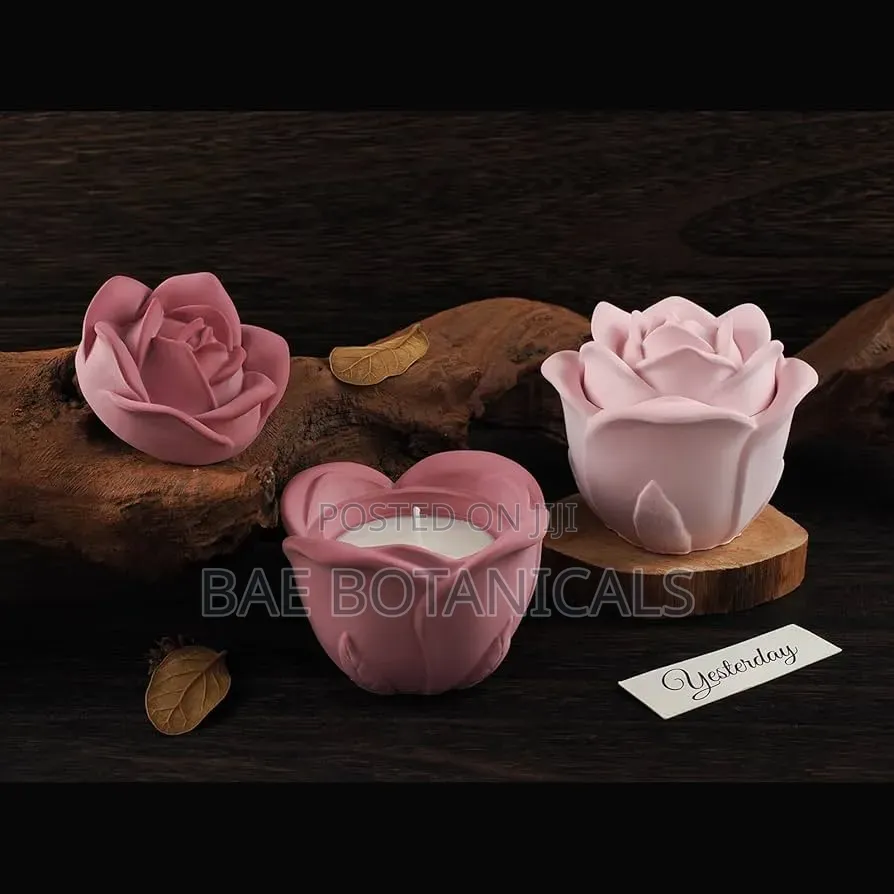 Gypsum Mold of Rose Shaped Jar With Lid