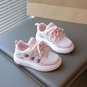 My Melody Pink Kids Sneakers – Cute Strawberry Casual Shoes