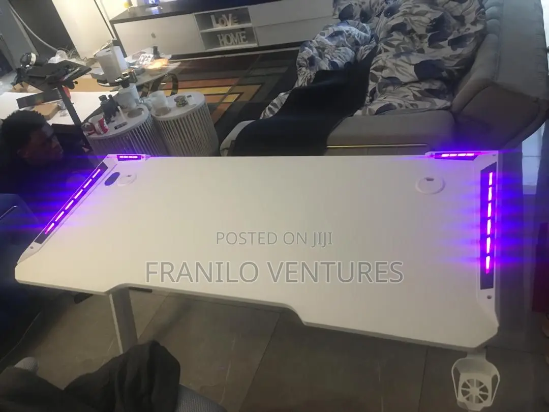 White X Leg Gaming Desk