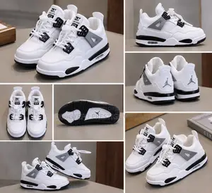Quality Kids’ Jordan 4-Inspired Sneakers – White Edition