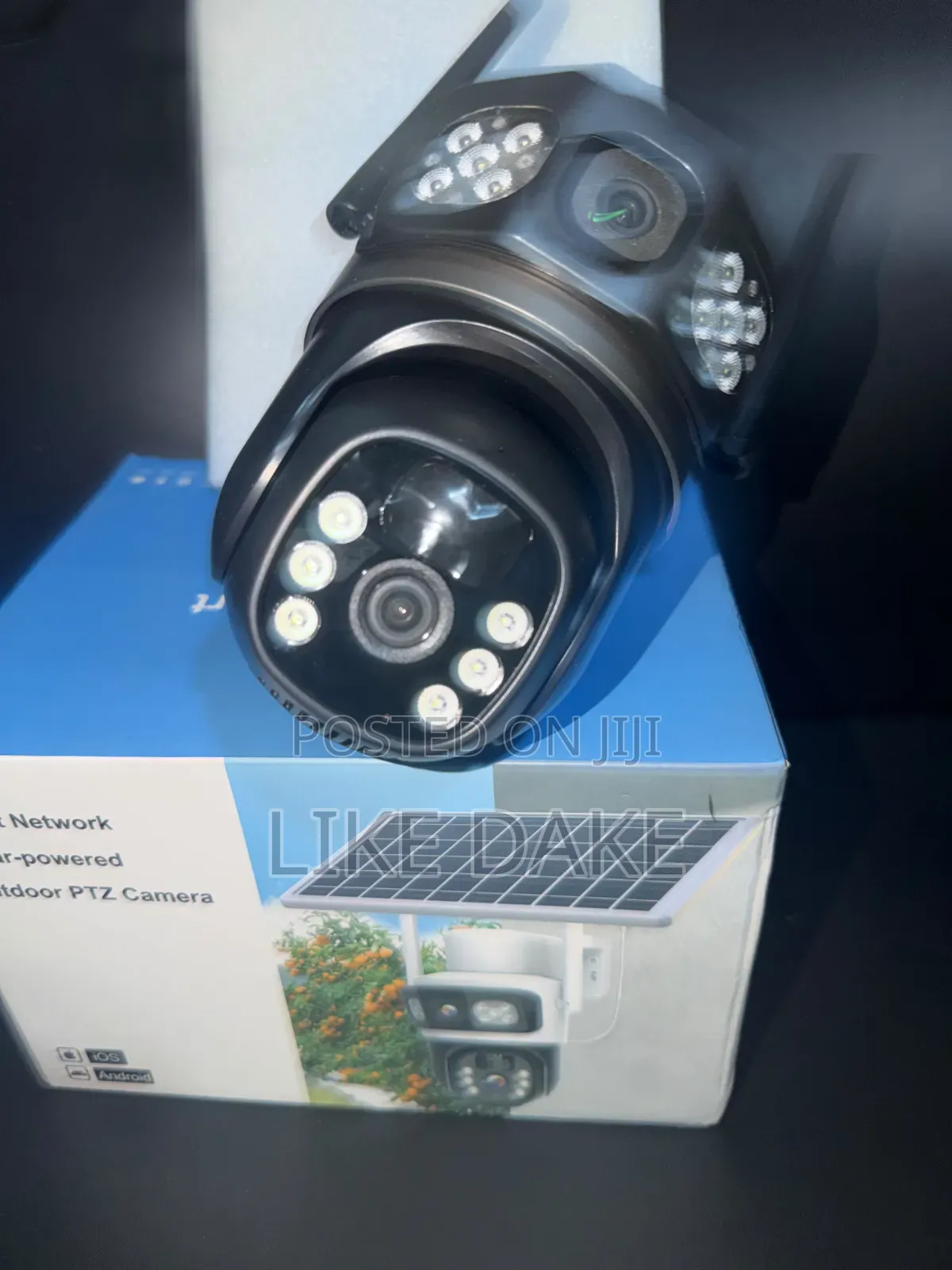 V380 Pro Waterproof Solar Battery Powered Double Lens CCTV Camera